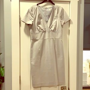 Light gray stretch poplin suit dress